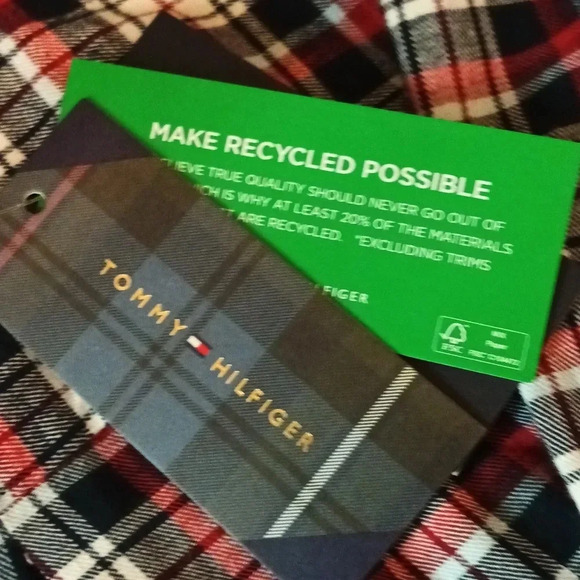 Tommy Hilfiger men's plaid flannel cotton/elastin classic fit button down medium - Picture 12 of 14